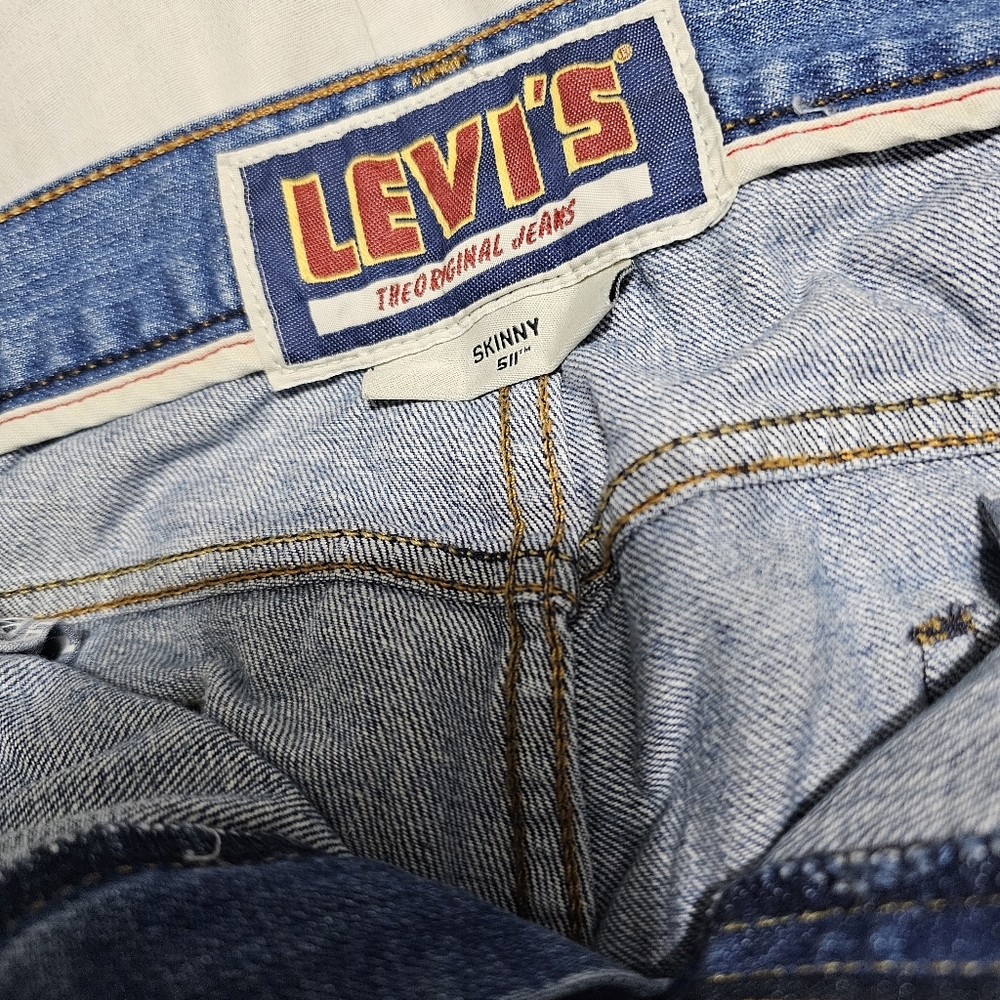 Levi's 511 Skinny Jean Shorts Sz 34 - Picture 5 of 5